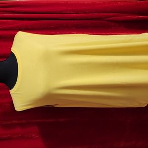 Kenneth Cole yellow sleeveles blouse Sz L